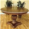 Image 1 : 50.5" Quality Round Walnut Dining Room Table  #971764