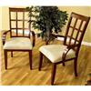 Image 1 : 2 Solid Cherry Finish Square Back Dining Chairs #971790