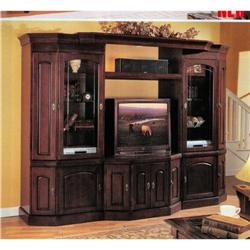 New Large Cherry Finish TV Entertainment Center #971813