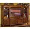 Image 1 : Cherry Finish Wall Unit TV Entertainment Center #971817