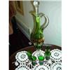Image 1 : Beautiful Forest Green  Decanter with 5 Small  #971972