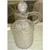 MID 1800S CLEAR GLASS HOBNAIL DECANTER WITH #972268