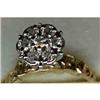 Image 1 : Diamond and 10k Ring Flower design #972455
