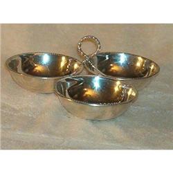 Sterling Serving dish 3  Part  with handle #972576
