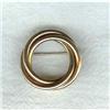 Image 1 : Gold Brooch. Circle. Victorian #972597