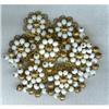 Image 1 : Brooch. Circa 1940. Large.Gold Colored &amp; #972635