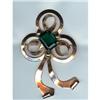 Image 1 : Deco Pin. Sterling, Rose Gold Wash. (Vermeil) #972652