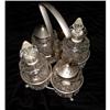 Image 1 : Antique 4 BottleCastor Set in wire frame #972837