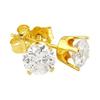 4 carat DIAMOND stud earrings round yellow gold #972926