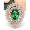 Image 1 : 4.68 CTW Natural Emerald 18K Solid Rose Gold Diamond Ring