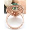 Image 4 : 4.68 CTW Natural Emerald 18K Solid Rose Gold Diamond Ring