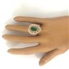 Image 6 : 4.68 CTW Natural Emerald 18K Solid Rose Gold Diamond Ring
