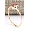 Image 3 : 0.50 CTW Natural Pink Tourmaline Ring 18K Solid Yellow Gold