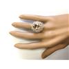 Image 4 : 10.15 CTW Natural Morganite And Diamond Ring In 18K Solid Yellow Gold