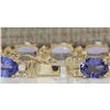 Image 2 : 18.03CTW Natural Tanzanite And Diamond Bracelet In 14K Solid Yellow Gold