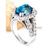 Image 4 : 9.37 CTW Natural Zircon 18K Solid White Gold Diamond Ring
