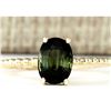 Image 1 : 1.62 CTW Natural Green Tourmaline Ring In 18K Yellow Gold