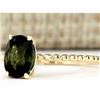 Image 2 : 1.62 CTW Natural Green Tourmaline Ring In 18K Yellow Gold