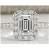 Image 1 : 1.61 CTW Natural Diamond Ring In 18K White Gold
