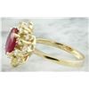 Image 3 : 3.08 CTW Ruby 18K Yellow Gold Diamond Ring