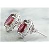 Image 3 : 4.05 CTW Tourmaline 14K White Gold Diamond Errings