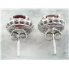 Image 4 : 4.05 CTW Tourmaline 14K White Gold Diamond Errings