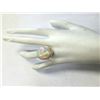 Image 4 : 15.88 CTW Natural Opal And Diamond Ring 14K Solid Yellow Gold