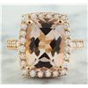 Image 1 : 7.12 CTW Morganite 14K Rose Gold Diamond Ring