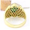 Image 3 : 3.45 CTW Natural Emerald 18K Solid Yellow Gold Diamond Ring