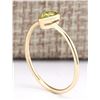 Image 3 : 0.50 CTW Natural Peridot Ring In 18K Yellow Gold