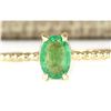 Image 1 : 0.80 CTW Natural Emerald Ring In 14k Yellow Gold