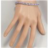 Image 3 : 11.01 CTW Natural Tanzanite And Dimond Bracelet In 18K Solid White Gold
