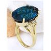 Image 4 : 20.71 CTW Natural Topaz 14K Solid Yellow Gold Diamond Ring