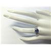 Image 4 : 1.05 CTW Natural Tanzanite And Diamond Ring 14K Solid White Gold