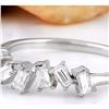 Image 2 : 0.70 CTW Natural Diamond 14K Solid White Gold Ring