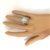 Image 6 : 4.95 CTW Natural Opal 14K Solid Rose Gold Diamond Ring