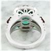 Image 4 : 5.20 CTW Emerald Ruby 18K White Gold Diamond Ring