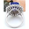 Image 3 : 7.51 CTW Natural Tanzanite 14K Solid White Gold Diamond Ring