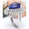 Image 4 : 7.51 CTW Natural Tanzanite 14K Solid White Gold Diamond Ring