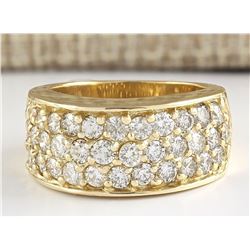 1.85 CTW Natural Diamond Ring 18K Solid Yellow Gold