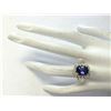 Image 4 : 4.15 CTW Natural Tanzanite And Diamond Ring In 14K Yellow Gold