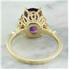 Image 3 : 3.41 CTW Amethyst 14K Yellow Gold Diamond Ring