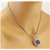 Image 2 : 22.09 CTW Natural Tanzanite 18K Solid White Gold Diamond Necklace