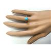 Image 4 : 1.20 CTW Natural Turquoise Ring In 18K Yellow Gold