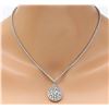 Image 1 : 7.80 CTW Natural Diamond 14K Solid White Gold Necklace