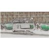 Image 2 : 10.17 CTW Natural Colombian Emerald And Diamond Bracelet In 18K White Gold