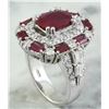 Image 3 : 6.10 CTW Ruby 14K White Gold Diamond Ring