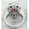 Image 4 : 6.10 CTW Ruby 14K White Gold Diamond Ring