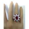 Image 5 : 6.10 CTW Ruby 14K White Gold Diamond Ring