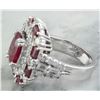 Image 6 : 6.10 CTW Ruby 14K White Gold Diamond Ring